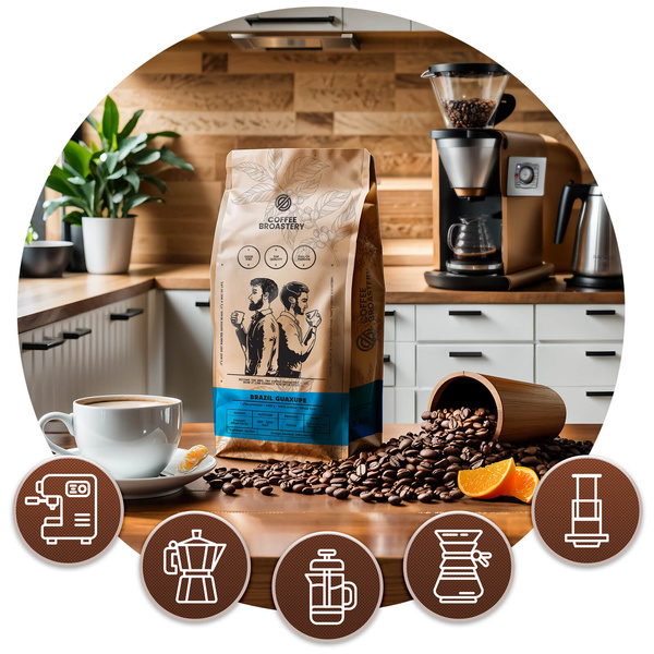 Bro Coffee Roastery - Whole Bean Coffee Brazil Guaxupe Premium 400g