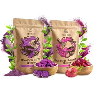 Colourful Matcha Set: Pink Matcha + Purple Matcha