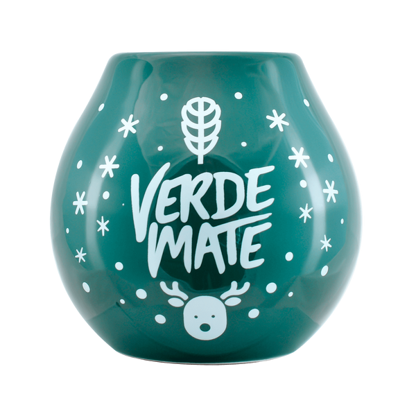 Ceramic Calabash with Verde Mate logo - Winter Time 350ml