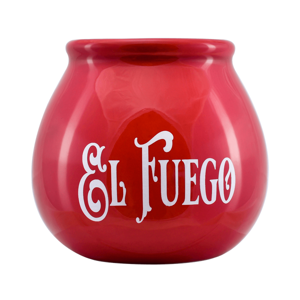 Ceramic Calabash with El Fuego logo (red) 300ml