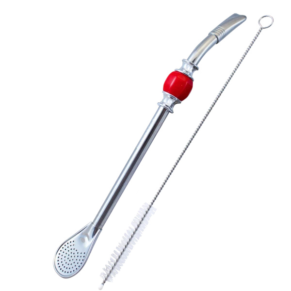 Bombilla Grande with red stone