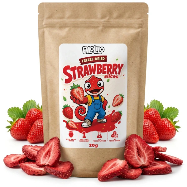 FiloLilo – Freeze-dried strawberry slices 20g