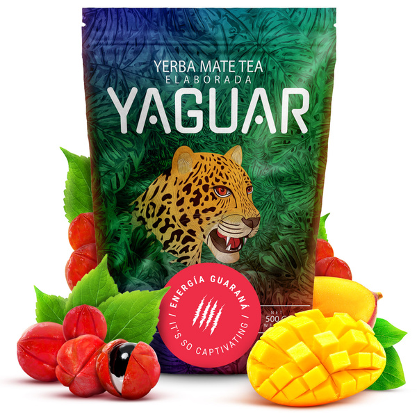 Yerba Mate Set Yaguar Energia 500g 0,5kg Yerbomos + Calabash + Bombilla