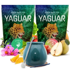 Yerba mate set Yaguar ceramic calabash bombilla
