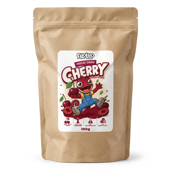 FiloLilo – Freeze-dried whole pitted cherries 100g