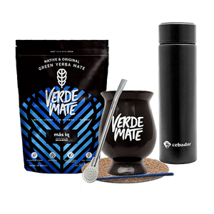 Set Yerba Verde Mate MAS IQ 500g Thermos Gourd