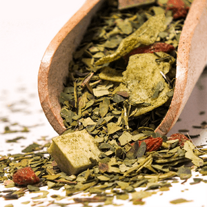 Yerbera – Tin can + Verde Mate Green Frutos Tropicales 0.5kg