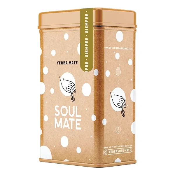 Yerbera – Tin can + Soul Mate Orgánica Siempre 0.5kg