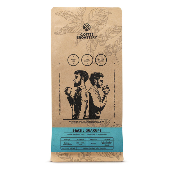 Bro Coffee Roastery - Whole Bean Coffee Brazil Guaxupe Premium 1kg
