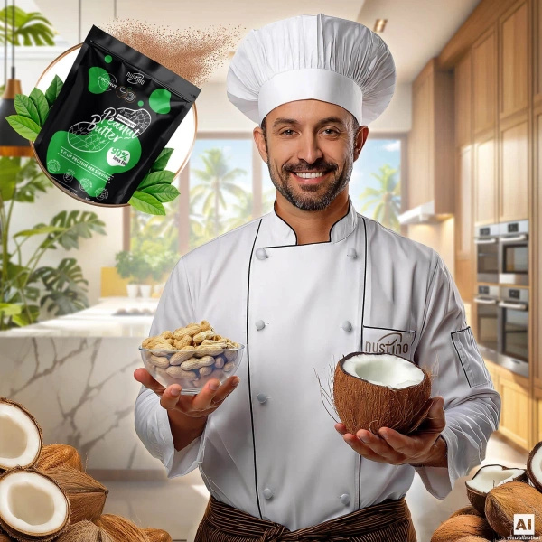 Nustino – Peanøttsmørpulver – Coconut (uten tilsatt sukker) 400 g