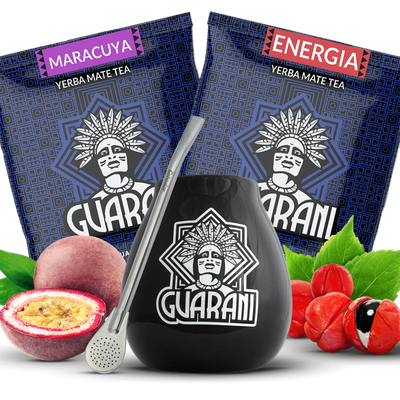 Economy SET Yerba Mate LARGE CALABASH bombilla