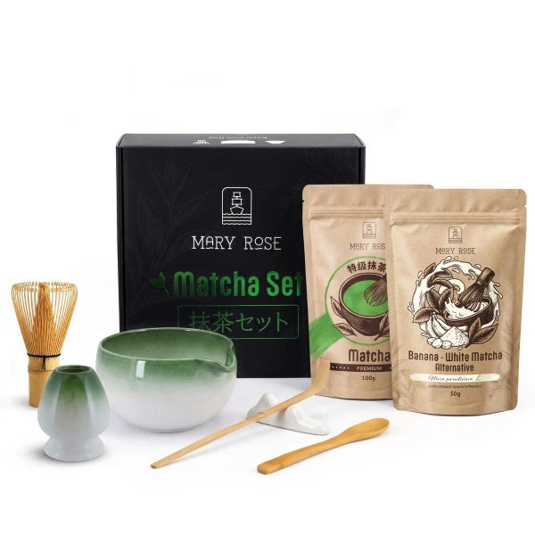 Gift Set for Colourful Matcha Latte: Matcha + White Matcha + Accessories