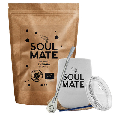 Yerba Mate Set: Soul Mate Energia 500g + TermoLid + Bombilla