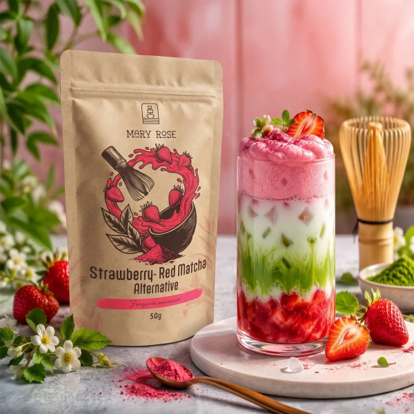 Mary Rose – Red Matcha Alternative – Strawberry Powder 50g