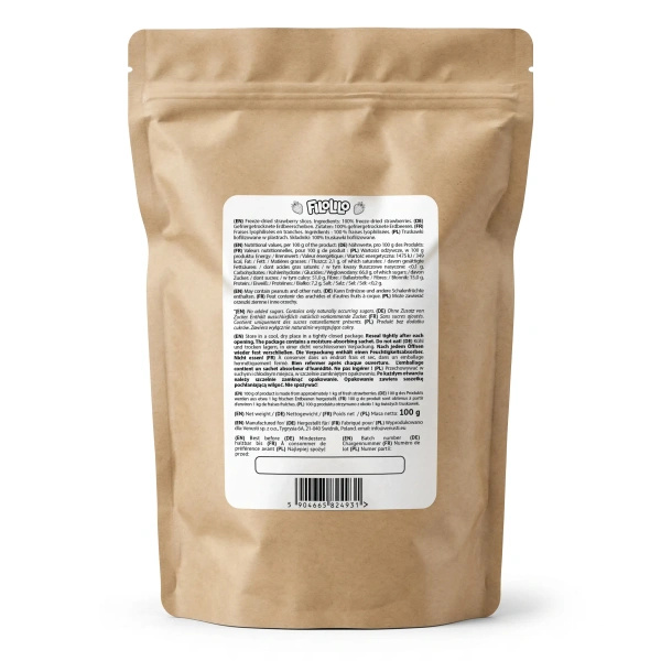 FiloLilo – Freeze-dried strawberry slices 100g