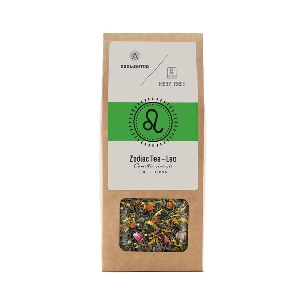 Set for Leo: zodiac tea + magic gemstone