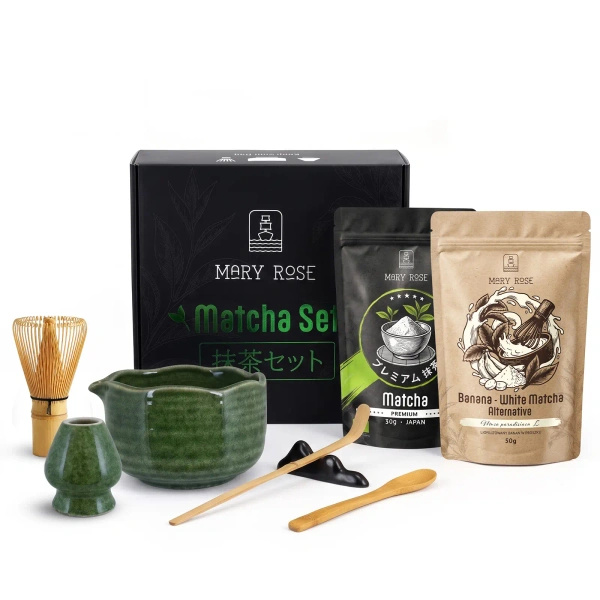 Gift Set for Colourful Matcha Latte: Matcha + White Matcha + Accessories