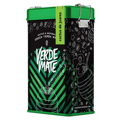 Yerbera – Tin can + Verde Mate Green Cactus de Juarez 0.5kg