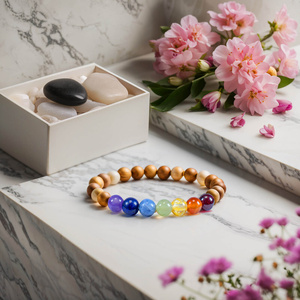 Bracelet "Seven Chakras" – stones and kadam