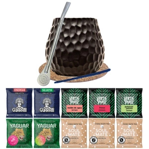 SetYerba Verde Mate Green 500g Gourd Bombilla 10x50g