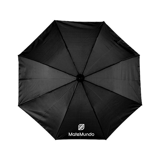 Foldable umbrella with MateMundo logo