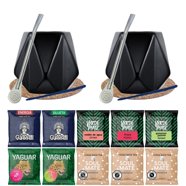 Set for two Bombilla Gourd 10x50g