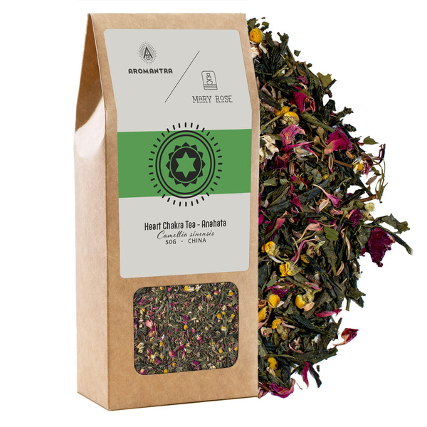 Gift Set for Heart Chakra (Anahata): Chakra Tea + Incense + Rose Quartz
