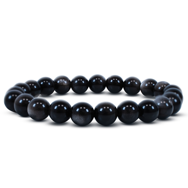 Bracelet with Silver Obsidian