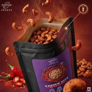 Nustino Crunch – ristede cashewnøtter – Hot & Bold Chilli 200 g
