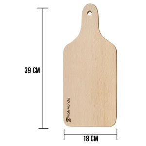 Wooden cutting board with MateMundo logo