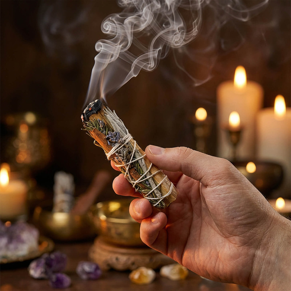White Sage with Palo Santo, Rosemary, Cinnamon and Lavender – Incense 20-30g (bundle)