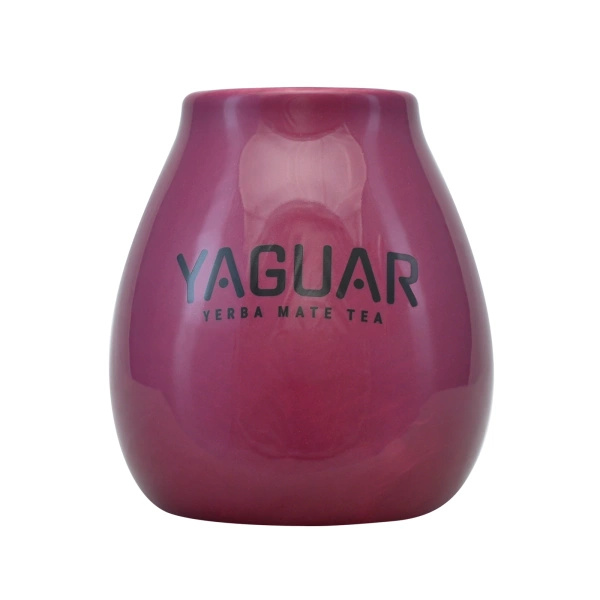 Ceramic Calabash with Yaguar logo (purple) 350ml