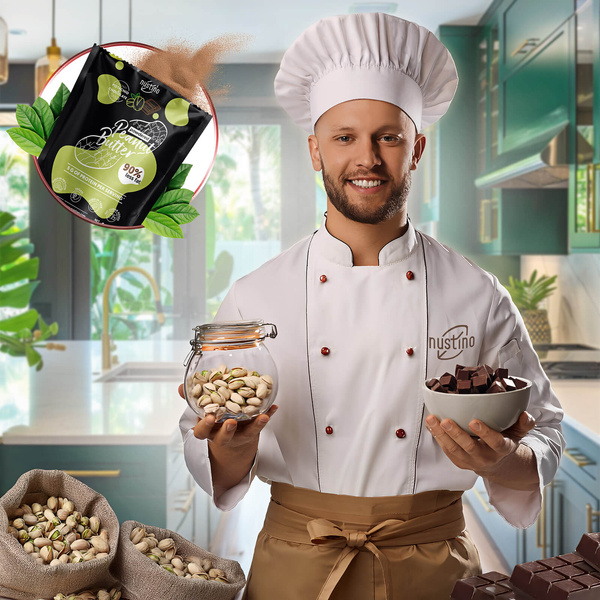 Nustino peanøttsmørpulver-sett: assorterte smaker 3x400g