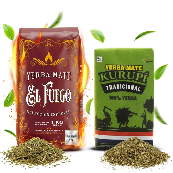 Yerba Mate Elaborada Set: El Fuego 1kg + Kurupi 500g