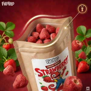 FiloLilo – Freeze-dried whole strawberries 100g