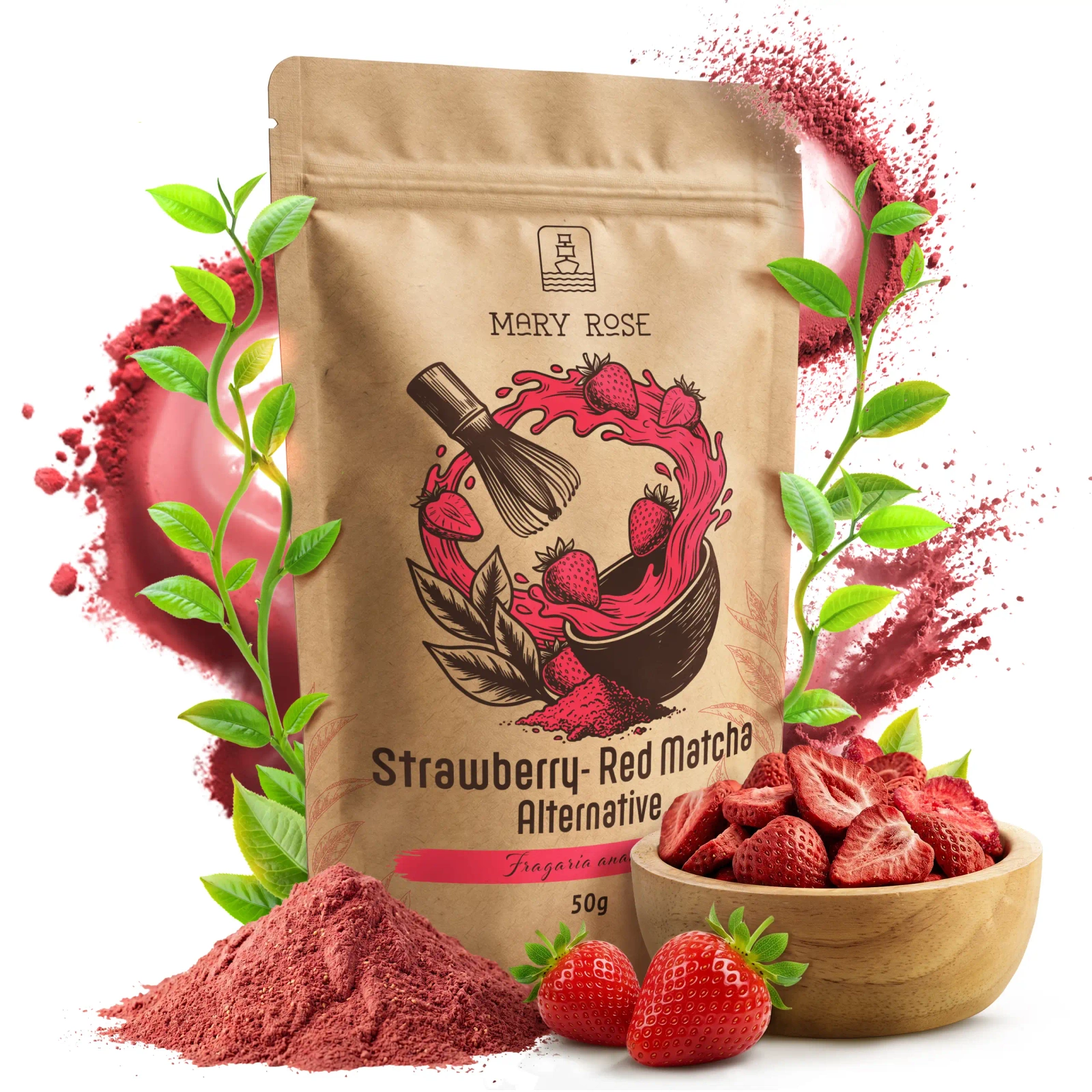 Mary Rose Red Matcha Strawberry