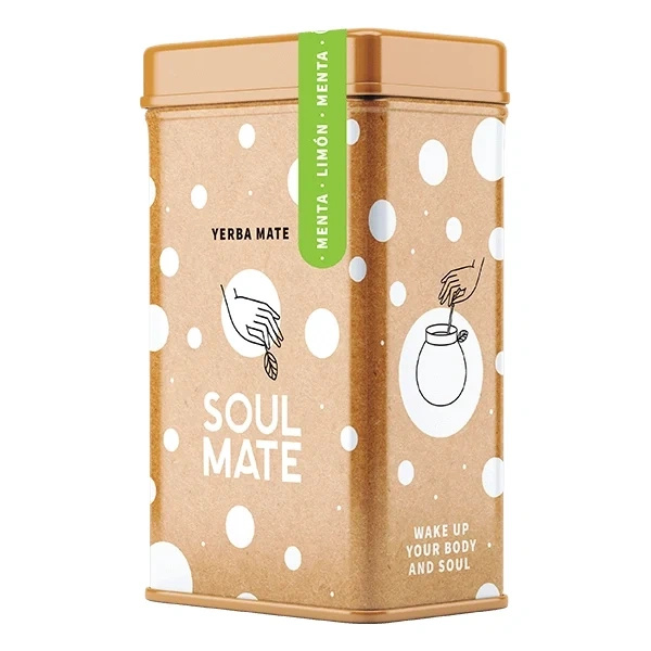 Yerbera – Tin can + Soul Mate Orgánica Menta Limon 0.5kg