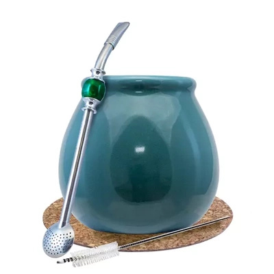 Set of Yerba Mate Matero / Calabash + Bombilla INOX