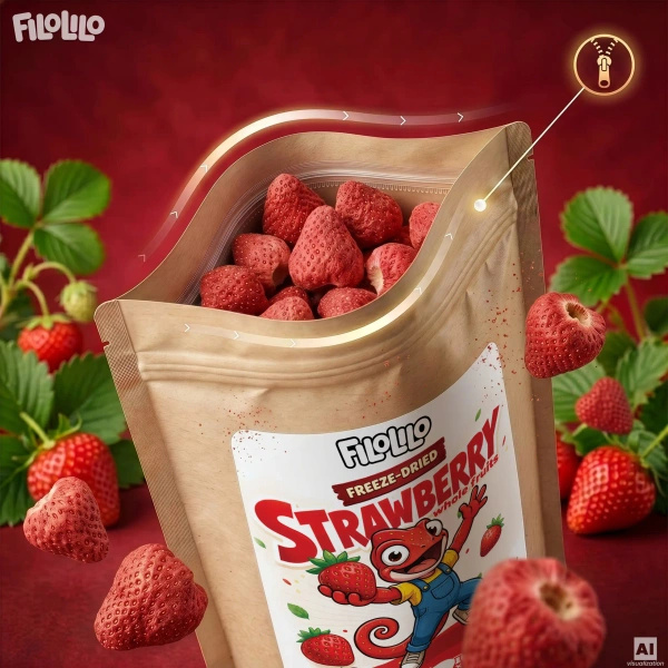 FiloLilo – Freeze-dried whole strawberries 100g