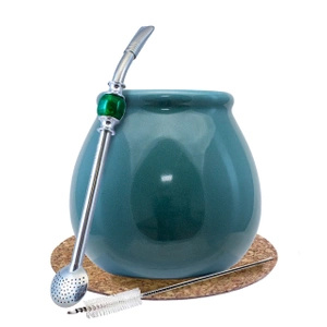 Set of Yerba Mate Matero / Calabash + Bombilla INOX