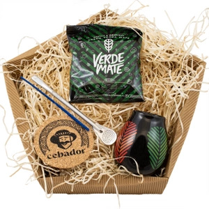 Yerba Mate Gift Set: Verde Mate Frutos Tropicales 50g + Mate Gourd + Bombilla