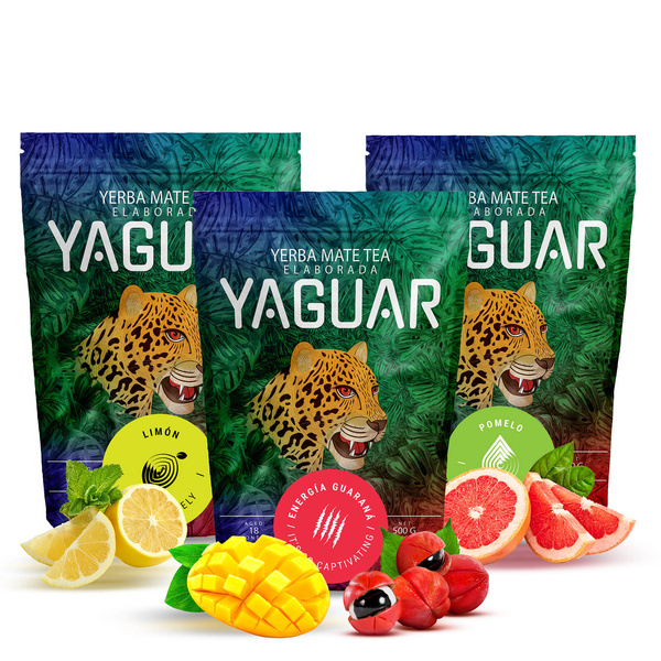 Yerba Mate Yaguar 3x500g Various Blends