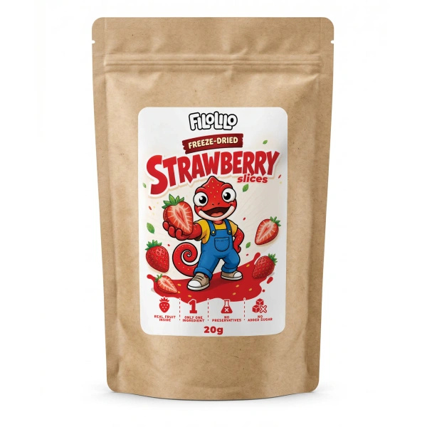 FiloLilo – Freeze-dried strawberry slices 20g