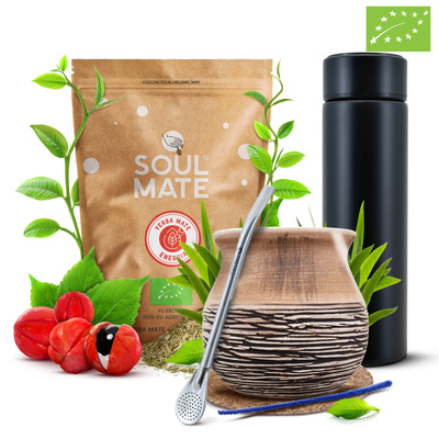 Set Yerba Yaguar Energia Gourd Volcano Yerbomos