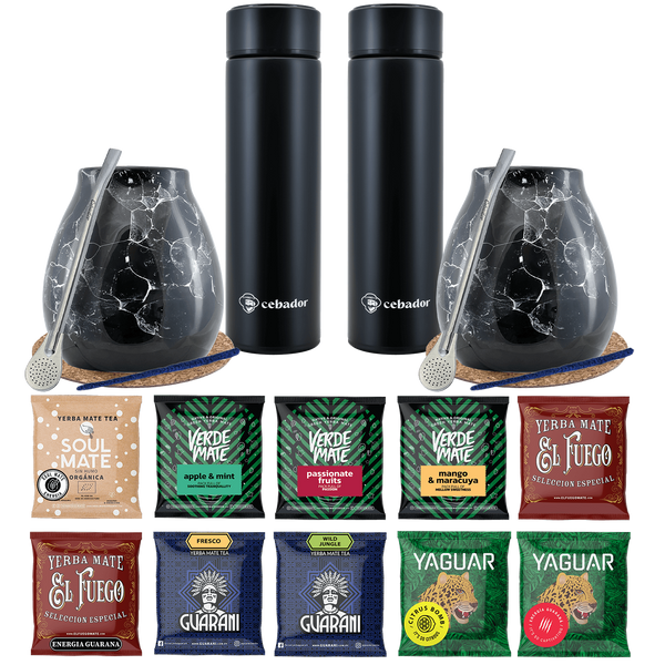 Yerba Mate Thermos Bombilla Set for Two 500g