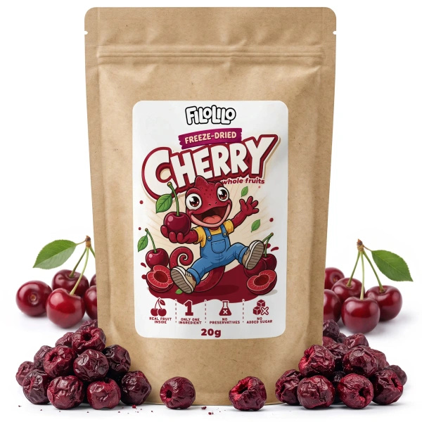 FiloLilo – Freeze-dried whole pitted cherries 20g