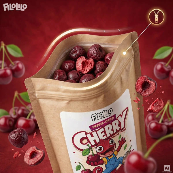 FiloLilo – Freeze-dried whole pitted cherries 20g