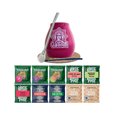 Yerba Mate Set 500g Mate Gourd Bombilla 10x50g