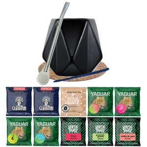 Set Yerba Verde Mate Green 10x50 Mate Cup Diamente
