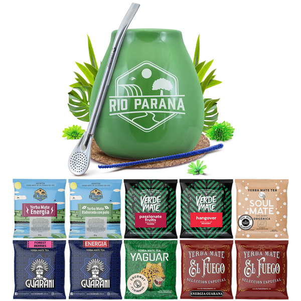 Yerba Mate 10x50g 500g sample set + accessories